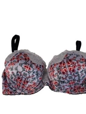 VICTORIA'S Secret Angels Lined Demi Bra. Floral  Size 34DD